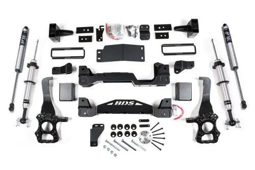 BDS Suspension - BDS1305FSR | BDS Suspension 6 Inch Lift Kit Fox 2.0 IFP Strut For Ford F-150 4WD | 2015-2020 | Rear 4 Inch Block Kit