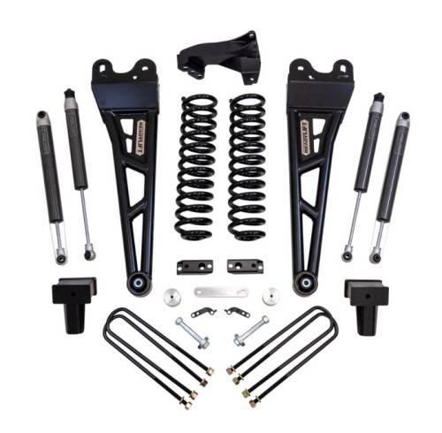 ReadyLIFT Suspensions - 49-27421 | ReadyLift 4 Inch Suspension Lift Kit With Falcon 1.1 Shocks and Radius Arms (2017-2022 F250, F350 Super Duty)