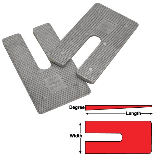 SPC Performance - 10432 | SPC Performance Alignment Shim Aluminum Alloy Heavy Duty | Universal | 6 Shims, Length - 5", Width - 2.5", Degree - 2.0