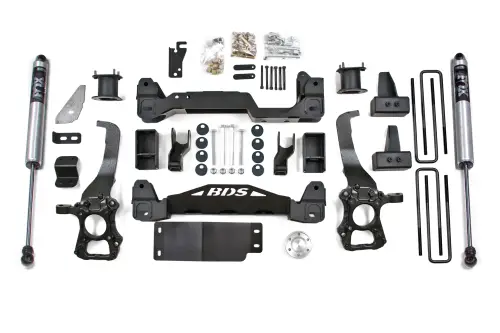 BDS Suspension - BDS1502FS | BDS Suspension 4 Inch Lift Kit For Ford F-150 4WD | 2014 | 4 Inch Block Kit, Fox 2.0 Performance Series