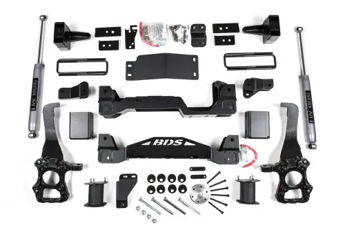 BDS Suspension - BDS1503H | BDS Suspension 6 Inch Lift Kit For Ford F-150 4WD | 2014 | 5 Inch Block Kit, NX2 Nitro Series