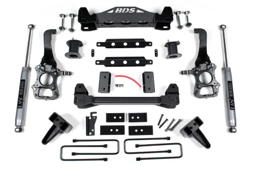 BDS Suspension - BDS1505H | BDS Suspension 6 Inch Lift Kit For Ford F-150 2WD | 2014 | 5 Inch Block Kit, NX2 Nitro Series