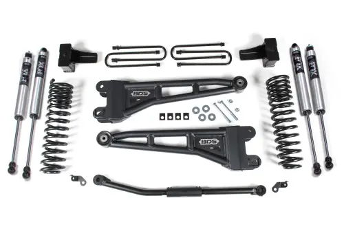 BDS Suspension - BDS1509FS | BDS Suspension 2.5 Inch Lift Kit With Radius Arm For Ford F-250 / F-350 Super Duty 4WD | 2011-2016 | Diesel, Rear 4 Inch Block Kit, Fox 2.0 Performance Series