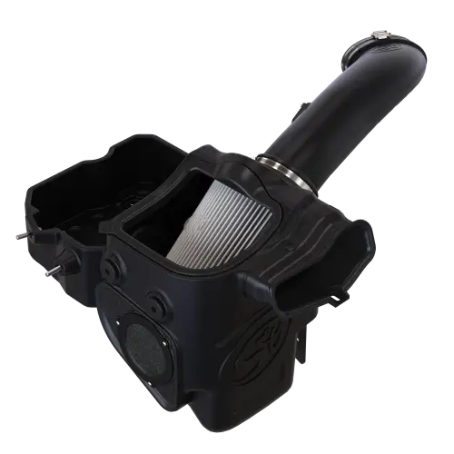 S&B Filters - 75-5085-1D | S&B Filters Cold Air Intake (2017-2019 F250, F350 6.7L Powerstroke) Dry Extendable White