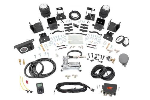 Rough Country - 10020WC | Rough-Country Air Spring Kit w/compressor | Wireless Controller | 3-6" Lifts | Ford F-250/F-350 Super Duty (05-16)