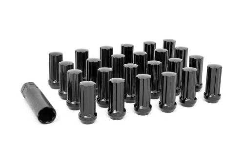 Rough Country - 1212524BLK | Rough Country M12 x 1.25 Lug Nut Set of 24 | Black