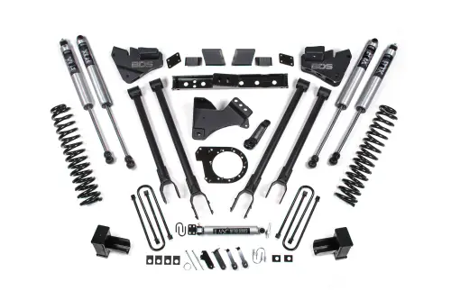 BDS Suspension - BDS1527FS | BDS Suspension 6 Inch Lift Kit 4-Link Conversion For Ford F-250 / F-350 Super Duty 4WD | 2017-2019 | Diesel, Rear 5 Inch Block With 2 Leaf Main, Fox 2.0 Performance Series Shocks