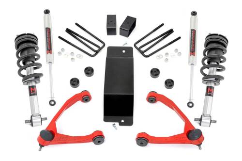 Rough Country - 27740RED | Rough-Country 3.5 Inch Lift Kit | UCA | M1 Struts | Chevrolet/GMC 1500 (07-13)