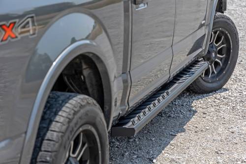 Rough Country - 41010 | Rough Country BA2 Running Board Side Step Bars (2015-2024 F150 2WD/4WD | Crew Cab)