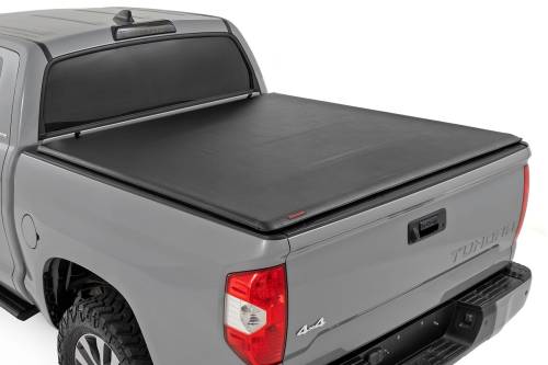 Rough Country - 42419550 | Rough Country Soft Roll Up Bed Cover | 5'7" Bed | Toyota Tundra 2WD/4WD (07-21)