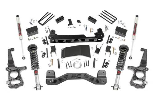 Rough Country - 55540 | Rough Country 4 Inch Lift Kit For Ford F-150 4WD (2015-2020) | M1 Struts With M1 Rear Shocks