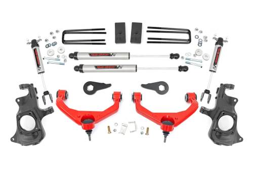 Rough Country - 95770RED | Rough-Country 3.5 Inch Knuckle Lift Kit | V2 | Chevrolet/GMC 2500HD/3500HD (11-19)