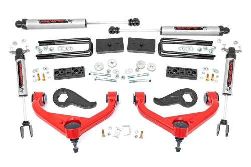 Rough Country - 95870RED | Rough-Country 3 Inch Lift Kit | UCAs | V2 | Chevrolet/GMC 2500HD (20-24)