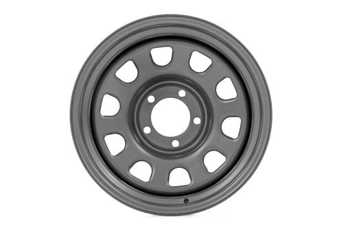 Rough Country - RC158545G | Rough Country Steel Wheel Gray | 15x8 | 5x4.5 | 3.30 Bore | -19