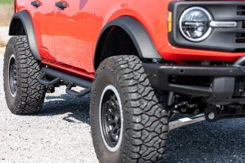 Rough Country - RCF21584E | Rough Country Wheel to Wheel Nerf Steps (2021-2024 Bronco 4WD | 4 Door)