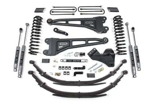 BDS Suspension - BDS1560H | BDS Suspension 4 Inch Lift Kit With Radius Arm For Ford F-250 / F-350 Super Duty 4WD | 2017-2019 | Gas, Rear Leaf Springs | NX2 Nitro Series