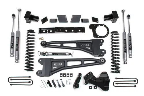 BDS Suspension - BDS1561H | BDS Suspension 7 Inch Lift Kit With Radius Arm For Ford F-250 / F-350 Super Duty 4WD | 2020-2022 | Diesel | Rear 6 Inch Block Kit, NX2 Nitro Series Shocks