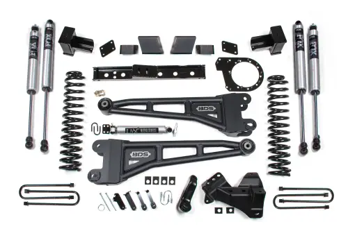 BDS Suspension - BDS1561FS | BDS Suspension 7 Inch Lift Kit With Radius Arm For Ford F-250 / F-350 Super Duty 4WD | 2020-2022 | Diesel | Rear 6 Inch Block Kit, Fox 2.0 Performance Series Shocks