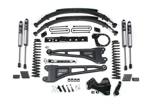 BDS Suspension - BDS1562FS | BDS Suspension 7 Inch Lift Kit With Radius Arm For Ford F-250 / F-350 Super Duty 4WD | 2020-2022 | Diesel, Rear Leaf Springs | Fox 2.0 Performance Series Shocks