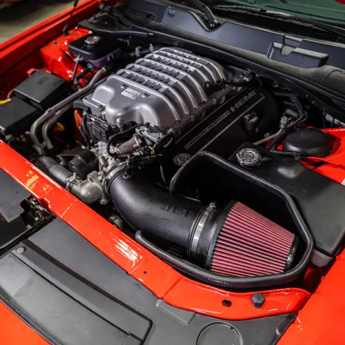 S&B Filters - CAI-HC-15 | S&B Filters JLT Cold Air Intake (15-16 Charger, Challenger | Hellcat) Cotton Cleanable Red