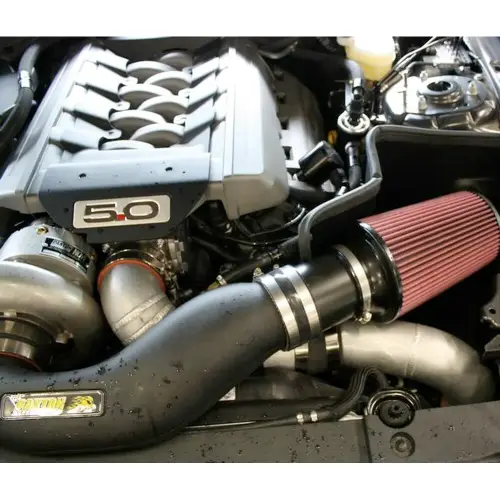 S&B Filters - JLTAB-FMGPV-15 | S&B Filters JLT Blow Through Intake (2015-2020 Mustang GT with Paxton or Vortech Supercharger) Cotton Cleanabel Red