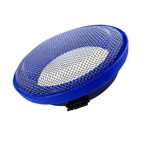 S&B Filters - 77-3011 | S&B Filters Turbo Screen 6.0 Inch Blue Stainless Steel Mesh W/Stainless Steel Clamp