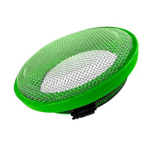 S&B Filters - 77-3008 | S&B Filters Turbo Screen 6.0 Inch Lime Green Stainless Steel Mesh W/Stainless Steel Clamp