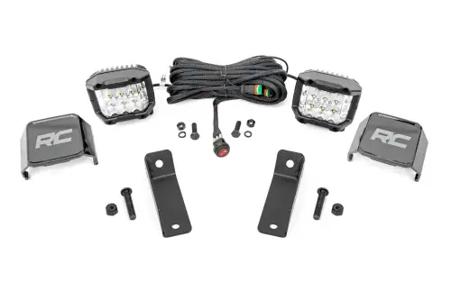 Rough Country - 97083 | Rough Country Rear Roof Mount LED Light Kit For Can-Am Maverick Trail/Spot | 2018-2023 | 3 Inch Osram Wide Angle Series