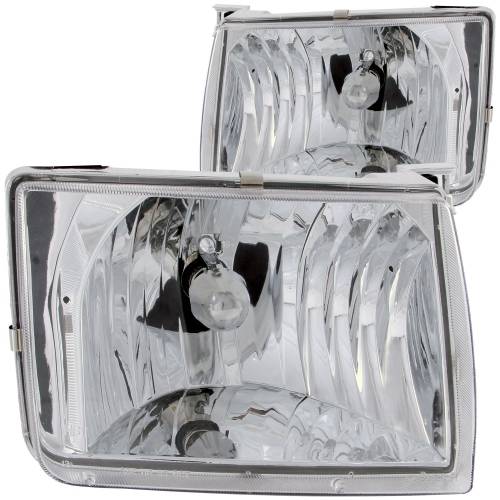 Anzo USA - 111049 | Anzo USA Crystal Headlights Chrome (1998-2000 Frontier | 2000-2001 Xterra)