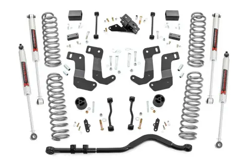 Rough Country - 79540 | Rough Country 3.5 Inch Lift Kit For Jeep Wrangler JL Unlimited 4WD | 2024-2024 | 4 Door | With Control Arm Drop Brackets | M1 Monotube Shocks