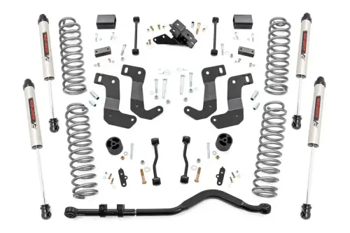 Rough Country - 79570 | Rough Country 3.5 Inch Lift Kit For Jeep Wrangler JL Unlimited 4WD | 2024-2024 | 4 Door | With Control Arm Drop Brackets | V2 Monotube Shocks