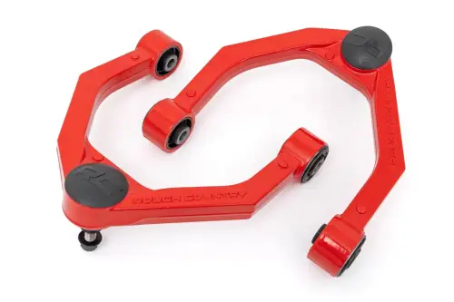 Rough Country - 80001RED | Rough Country Forged Upper Control Arms Aluminum For Nissan Titan XD 4WD | 2016-2024 | OE Upgrade | Red