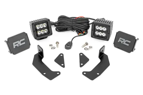 Rough Country - 96103 | Rough Country LED Cube Light Kit Front Mount For CFMoto UForce 1000/1000XL | 2022-2022 | Black Series Lights