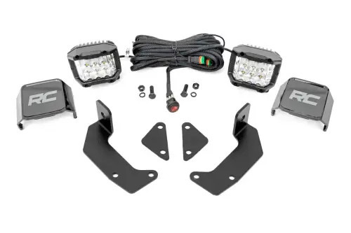 Rough Country - 96106 | Rough Country LED Cube Light Kit Front Mount For CFMoto UForce 1000/1000XL | 2022-2022 | 3 Inch Osram Wide Angle Series Lights