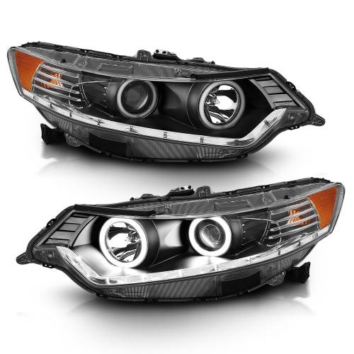 Anzo USA - 121393 | Anzo USA Projector Headlights w/ Halo Black (2009-2012 TSX)