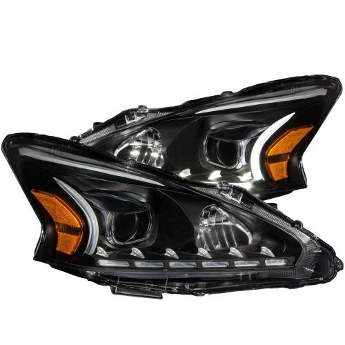 Anzo USA - 121500 | Anzo USA Projector Headlights Plank Style Black (2013-2015 Altima 4 Door)