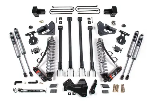 BDS Suspension - BDS1577FPE | BDS Suspension 4 Inch Lift Kit With 4-Link Fox 2.0 Performance Elite Coil-over Conversion For Ford F-350 Super Duty DRW 4WD | 2017-2019 | Diesel