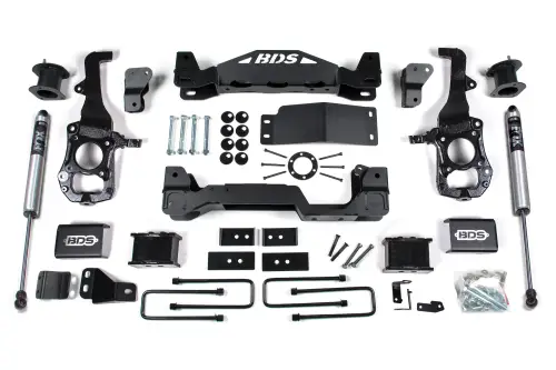 BDS Suspension - BDS1579FS | BDS Suspension 6 Inch Lift Kit For Ford F-150 4WD | 2021-2024 | Rear 5 Inch Block Kit, Rear Fox 2.0 Performance Series Shocks