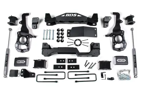 BDS Suspension - BDS1579H | BDS Suspension 6 Inch Lift Kit For Ford F-150 4WD | 2021-2024 | Rear 5 Inch Block Kit, Rear NX2 Nitro Series Shocks