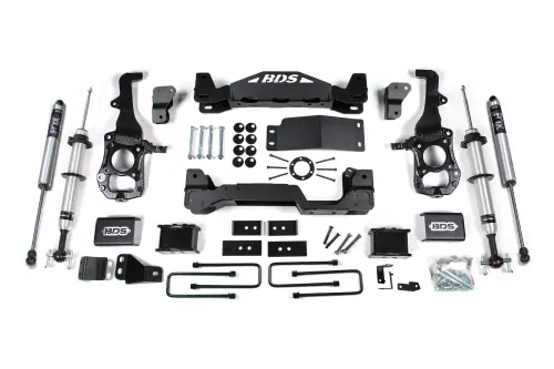 BDS Suspension - BDS1579FSR | BDS Suspension 6 Inch Lift Kit With Fox 2.0 Struts For Ford F-150 4WD | 2021-2024 | Rear 4 Inch Block Kit