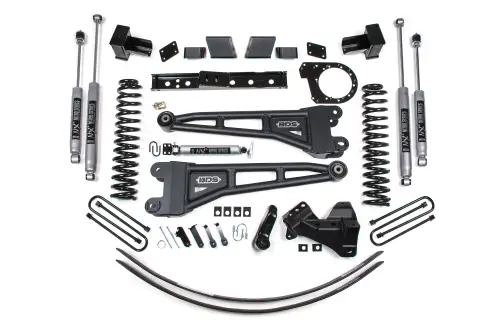 BDS Suspension - BDS1580H | BDS Suspension 6 Inch Lift Kit With Radius Arm For Ford F-250/F-350 Super Duty 4WD | 2017-2019 | Diesel | Rear 5 Inch Block With 2 Leaf Main, NX2 Nitro Series Shocks