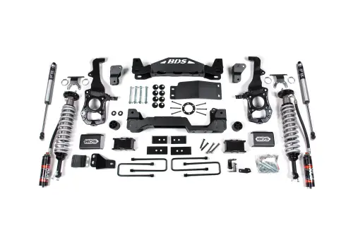 BDS Suspension - BDS1583FPE | BDS Suspension 4 Inch Lift Kit With Fox 2.5 Performance Elite Coil-over For Ford F-150 4WD | 2021-2024 | Rear 3 Inch Block Kit, Rear Fox 2.0 Performance Series Shocks