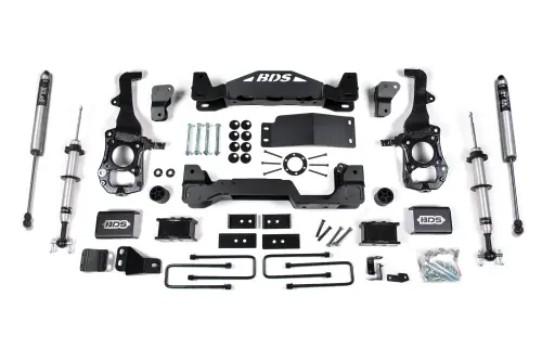 BDS Suspension - BDS1583FSR | BDS Suspension 4 Inch Lift Kit With Fox 2.0 Strut For Ford F-150 4WD | 2021-2024 | Rear 2 Inch Block Kit