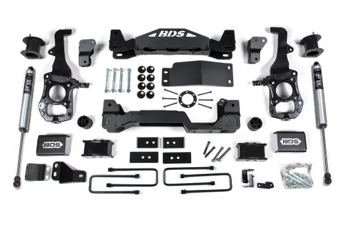 BDS Suspension - BDS1583FS | BDS Suspension 4 Inch Lift Kit For Ford F-150 4WD | 2021-2024 | Rear 3 Inch Block Kit, Rear Fox 2.0 Performance Series