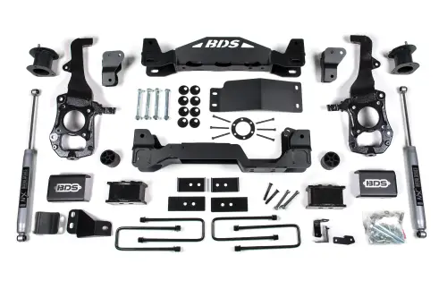 BDS Suspension - BDS1583H | BDS Suspension 4 Inch Lift Kit For Ford F-150 4WD | 2021-2024 | Rear 3 Inch Block Kit, Rear NX2 Nitro Series