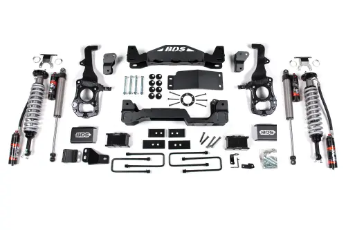 BDS Suspension - BDS1584FPE | BDS Suspension 4 Inch Lift Kit With Fox 2.5 Performance Elite Coil-over For Ford F-150 4WD | 2021-2024 | Rear 3 Inch Block Kit, Rear Fox 2.5 Performance Elite Shocks