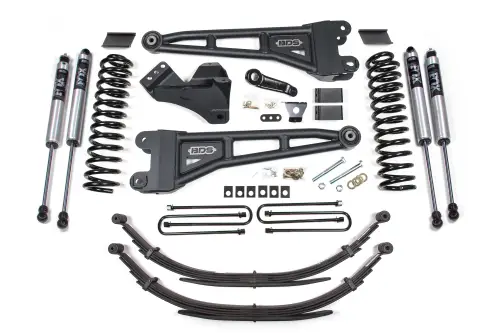 BDS Suspension - BDS1597FS | BDS Suspension 4 Inch Lift Kit With Radius Arm For Ford F-250/F-350 Super Duty 4WD | 2011-2016 | Diesel | Rear Lift Leaf Springs, Fox 2.0 Performance Series Shocks