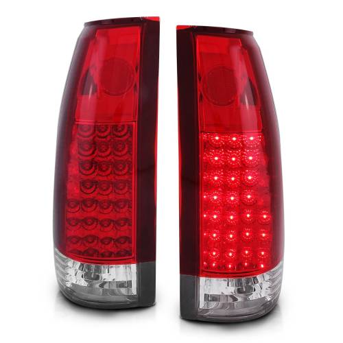 Anzo USA - 311004 | Anzo USA LED Taillights Red Clear G2 (1988-1998 C/K1500, 2500 | 1988-2000 C/K3500 | 1992-1999 Suburban, Tahoe, Yukon)