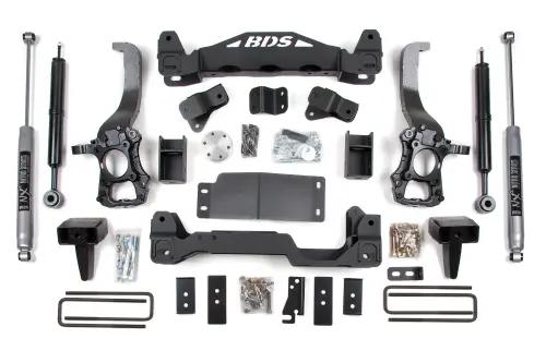 BDS Suspension - BDS1919H | BDS Suspension 6 Inch Lift Kit For Ford F-150 4WD | 2009-2013 | Rear 4 Inch Block Kit, NX2 Nitro Series Shocks