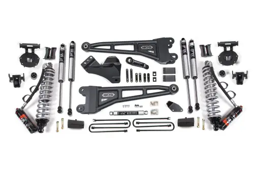 BDS Suspension - BDS1931FPE | BDS Suspension 4 Inch Lift Kit With Radius Arm & Fox 2.5 Performance Elite Coil-over Conversion For Ford F-250/F-350 Super Duty 4WD | 2005-2007 | Diesel | Rear Lift Block Kit Without Factory Overload